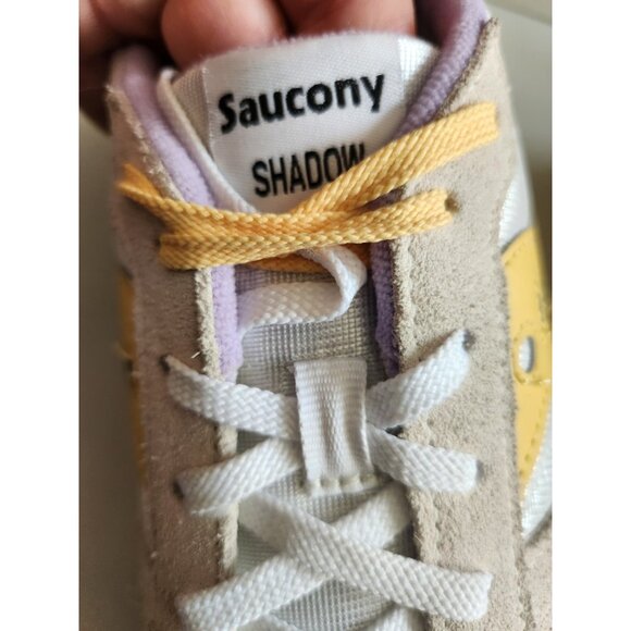Saucony Shadow Original Yellow Beige Purple Size 5 Womens - Picture 6 of 9